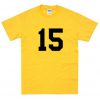 15 Number Yellow Tshirt