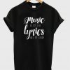 Music is my life t-shirt