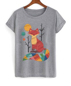 Rainbow Fox T Shirt