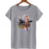 WWII Corsair F4U Flying Angels Blonde Pinup Girl T Shirt