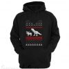 T-rex Attack Moose Christmas hoodie