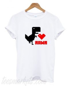 Valentine's Day Iron On Rawr Minecraft New T-Shirt