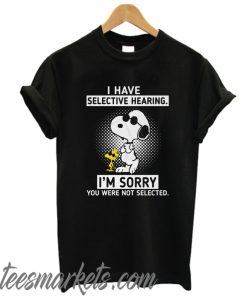 Snoopy And Woodstock I Have Selective Hearing New T-shirt