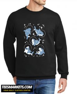 SPACE SHARK PATTERN New Sweatshirt