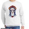 Woman Skull Face with Roses Flowers New Sweatshirt