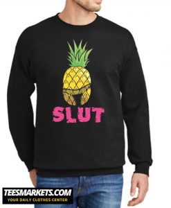 Pineapple Slut Thong Tropical Dot Grid Journal sweatshirt