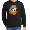 Cute Candy Pumpkin Unicorn For Halloween New Sweatshirt