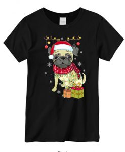 Pug Dog Christmas Tee New T-shirt