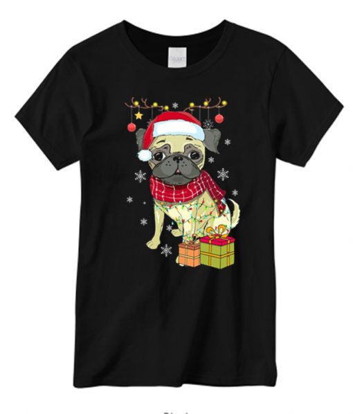 Pug Dog Christmas Tee New T-shirt