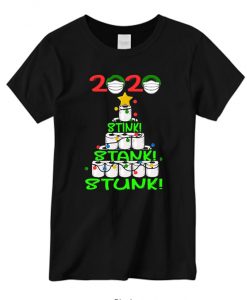2020 Stink Stank Stunk Funny Quarantine Ugly Christmas Mask New T-shirt