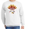 Funny Thanksgiving Sweatshirt With Cute Turkey New Sweatshirt