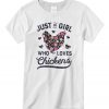 Just a Girl Who Loves Chickens New graphic T-shirtJust a Girl Who Loves Chickens New graphic T-shirt