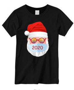 Merry Christmas 2020 Quarantine Santa Wearing Mask Sunglass New T-shirt