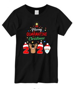 Merry Quarantine Christmas 2020 Holidays Gift New T-shirt