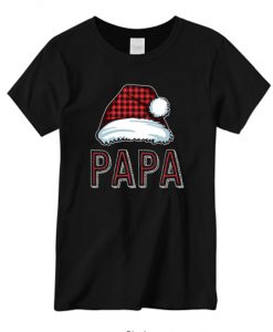Papa Santa Plaid Red Family Matching Christmas Pajamas New T-shirt