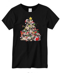 Pug Christmas Tree New graphic T-shirt