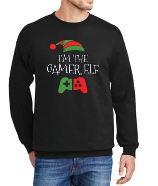 I'm The Gamer Elf Matching Family Funny Christmas New graphic Sweatshirt