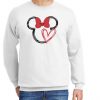 Scribble Minnie Outline with Heart New Sweatshirt