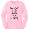 Stuck On You Cactus Valentine graphic Sweatshirt