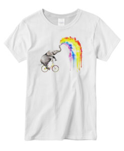 Rainbow Spraying Elephant T-Shirt