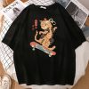 Japanese Ninja Cat Printing T-Shirt